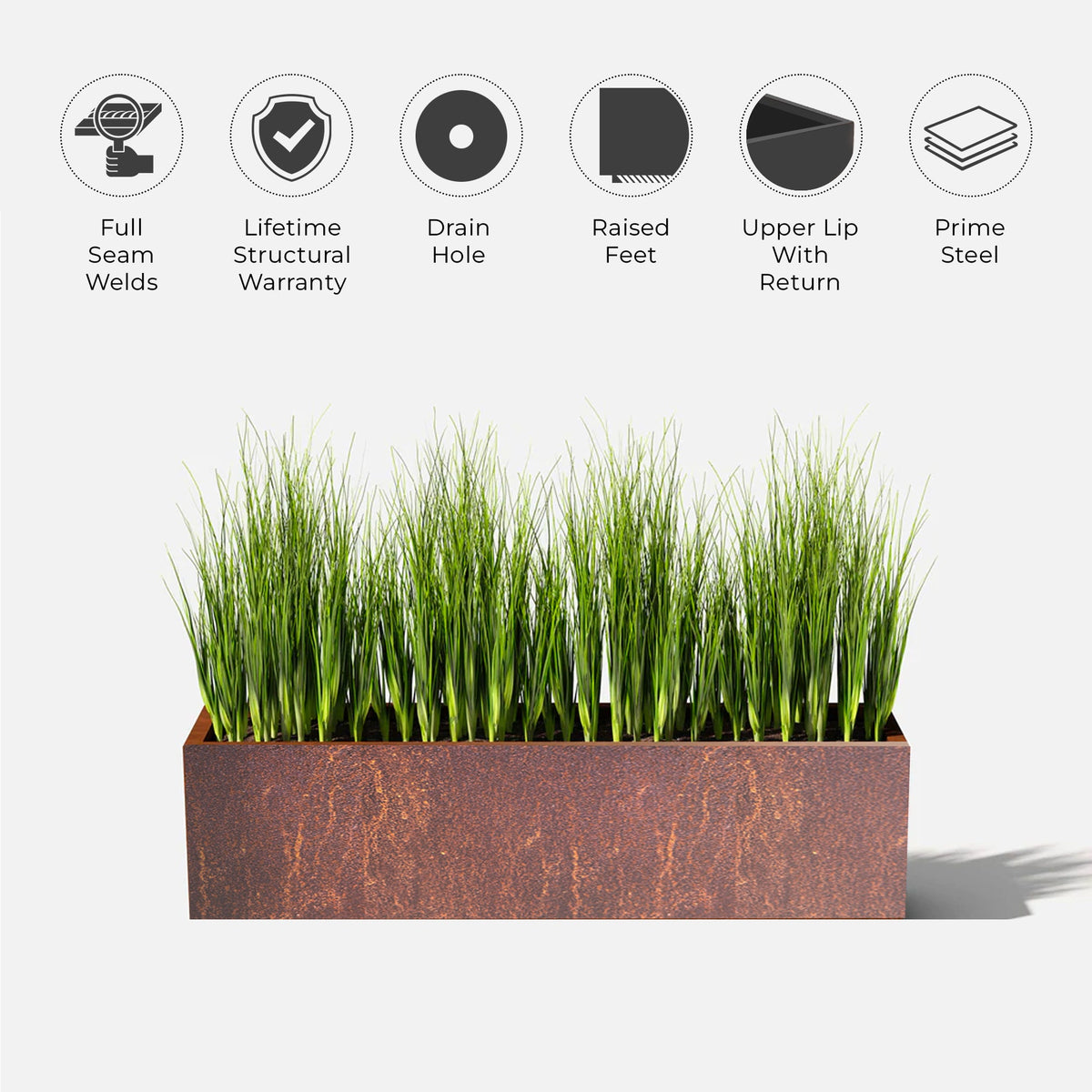Corten Steel Box Planters - FREE SHIPPING!