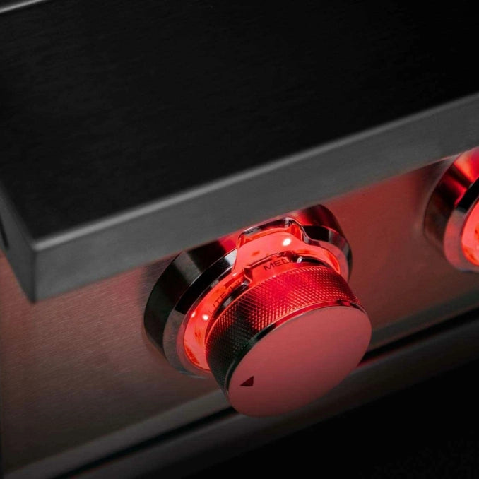 Knurled illuminated control knob on the TrueFlame TFSB2 Double Side Burner