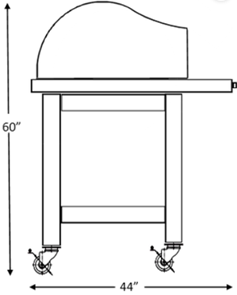 HPC Fire Forno de Pizza oven specifications and dimensions chart