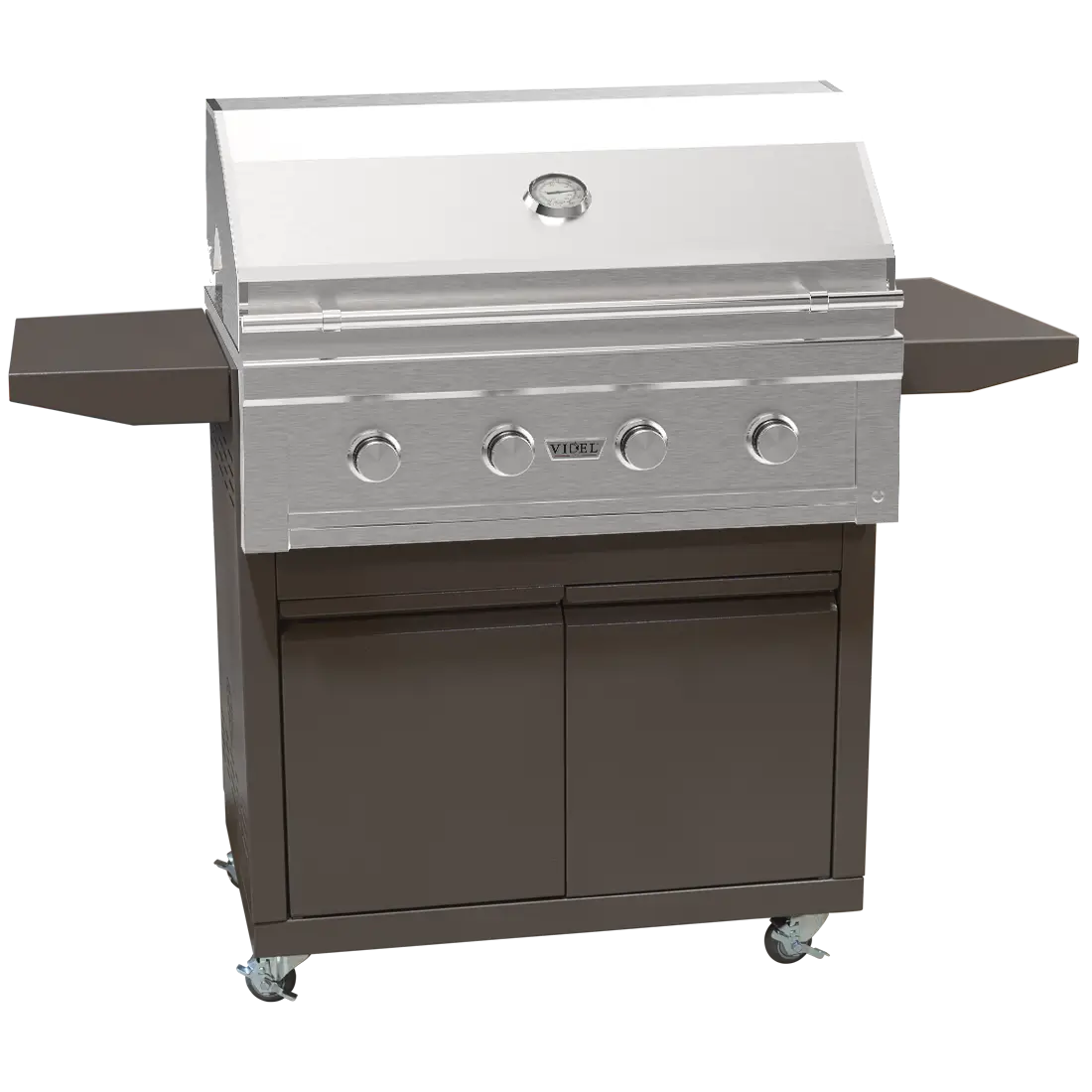 Premium powder-coated grill cart with storage for outdoor cooking