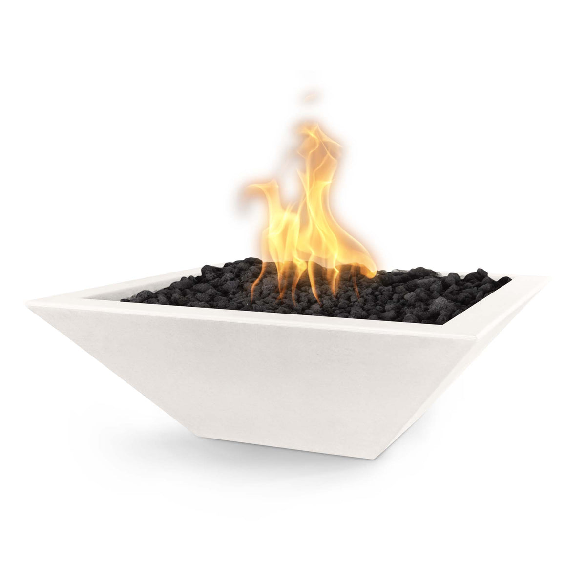 The Outdoor Plus Maya Fire Bowl – Square GFRC Gas Fire Bowl