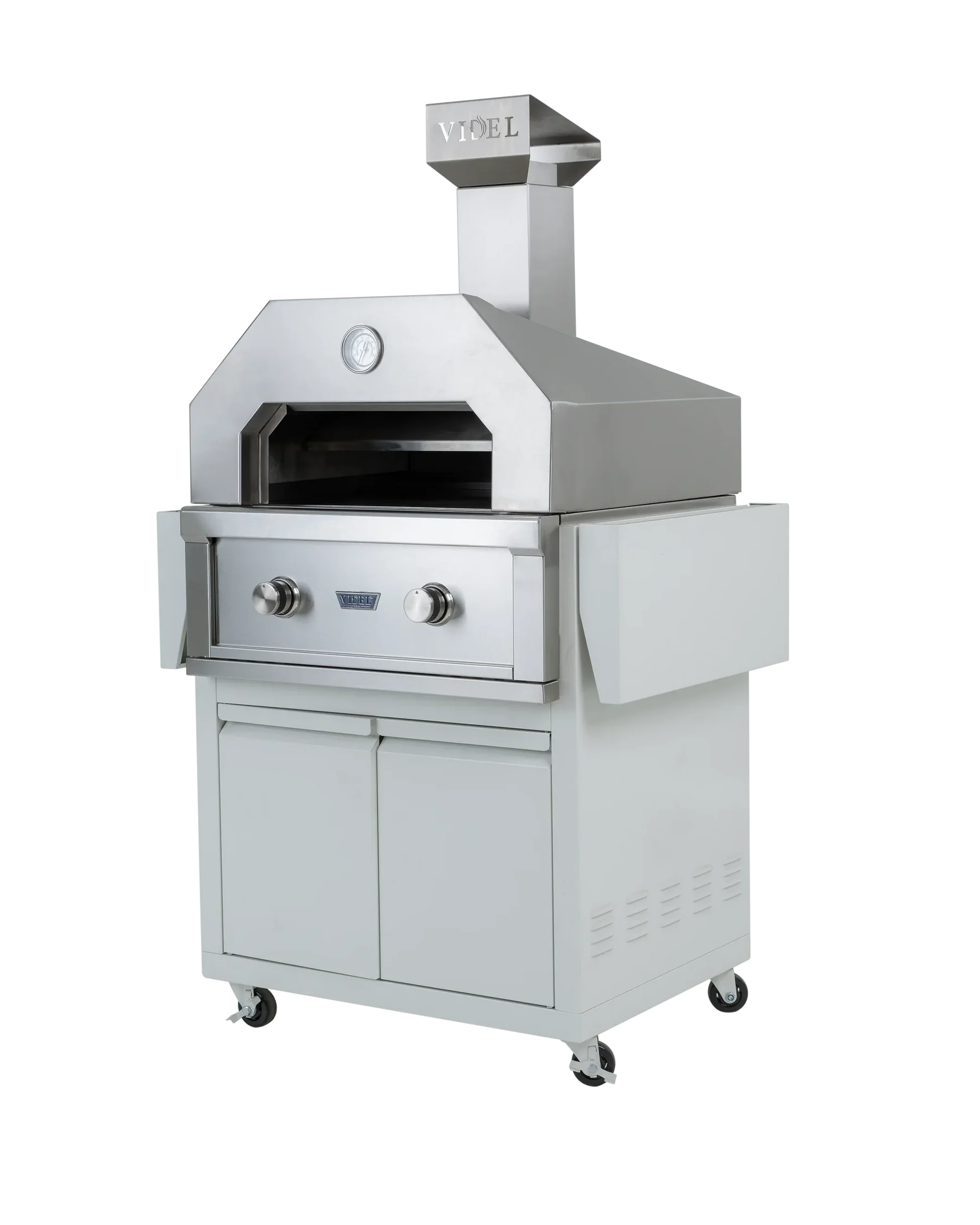 Videl Outdoor Oven I pizza oven mounted on optional outdoor oven cart