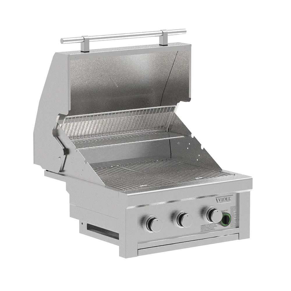 Videl USA 26-Inch Commercial Series Built-In Gas Grill with Open Hood