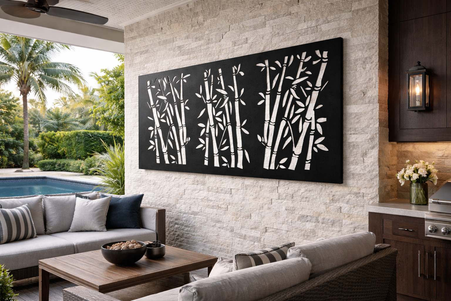 Laser-Cut Bamboo Panel - FREE SHIPPING