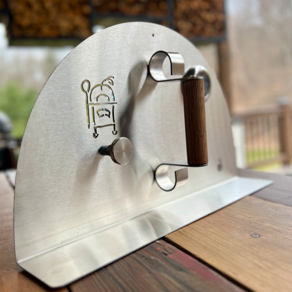 HPC Fire stainless steel pizza oven door with built-in thermometer for Forno, Villa, and Di Napoli Series ovens