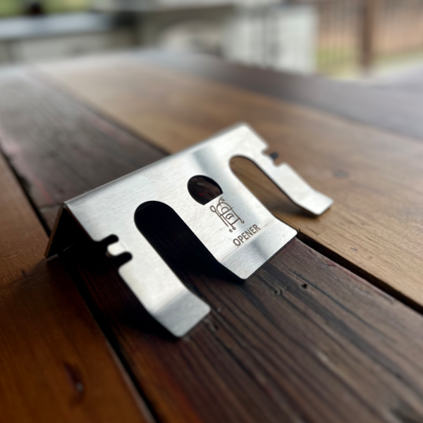 HPC Fire stainless steel pizza oven paddle holder bracket for storing pizza peels