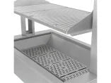Adjustable Santa Maria elevation system on Videl Brasa III grill