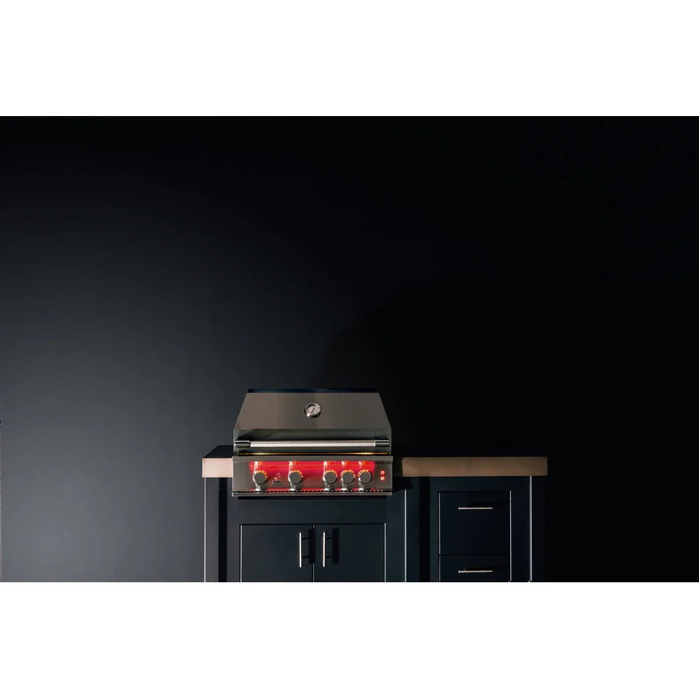 Modern outdoor kitchen with the TrueFlame 40-inch built-in gas grill installed