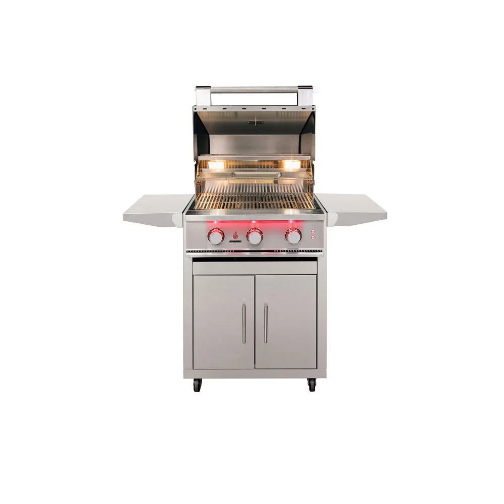 TrueFlame Deluxe Grill Cart with 25-inch grill and open cooking area