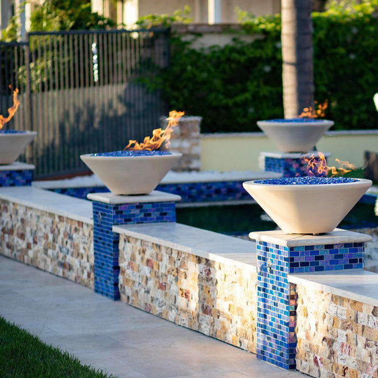 The Outdoor Plus Cazo Fire Bowl – Round GFRC Gas Fire Bowl