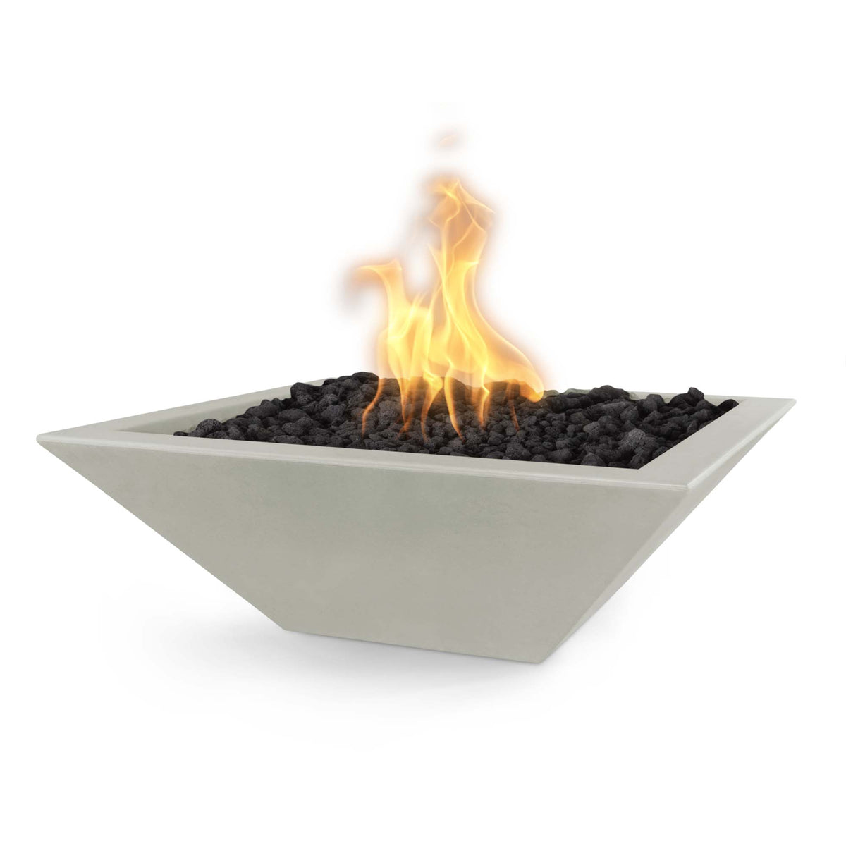 The Outdoor Plus Maya Fire Bowl – Square GFRC Gas Fire Bowl