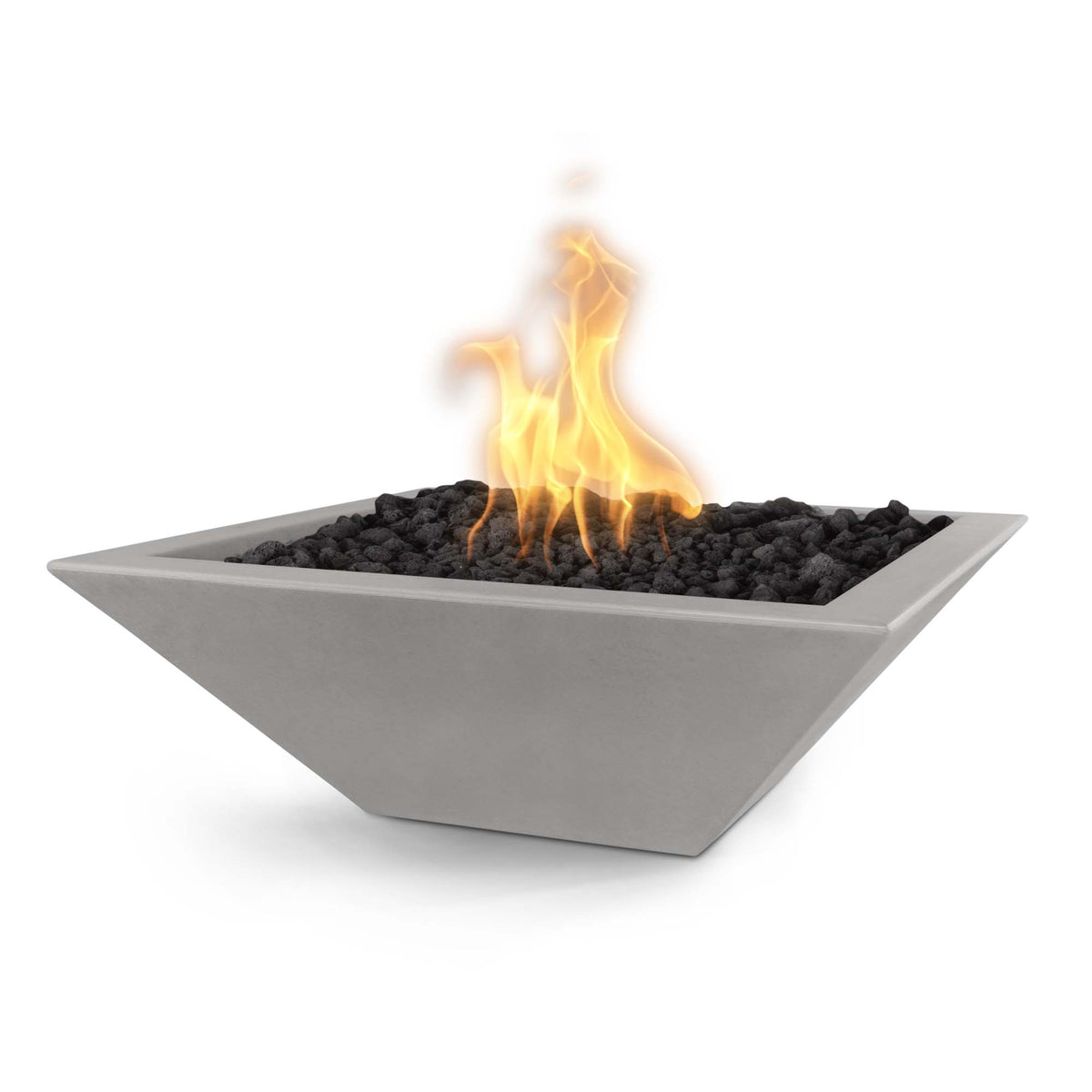 The Outdoor Plus Maya Fire Bowl – Square GFRC Gas Fire Bowl