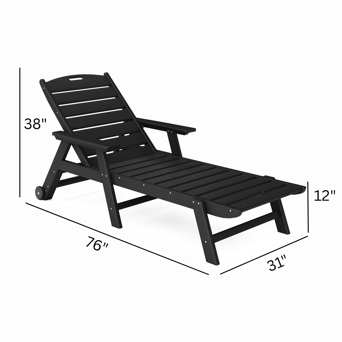SoPoly Flat Chaise Lounge