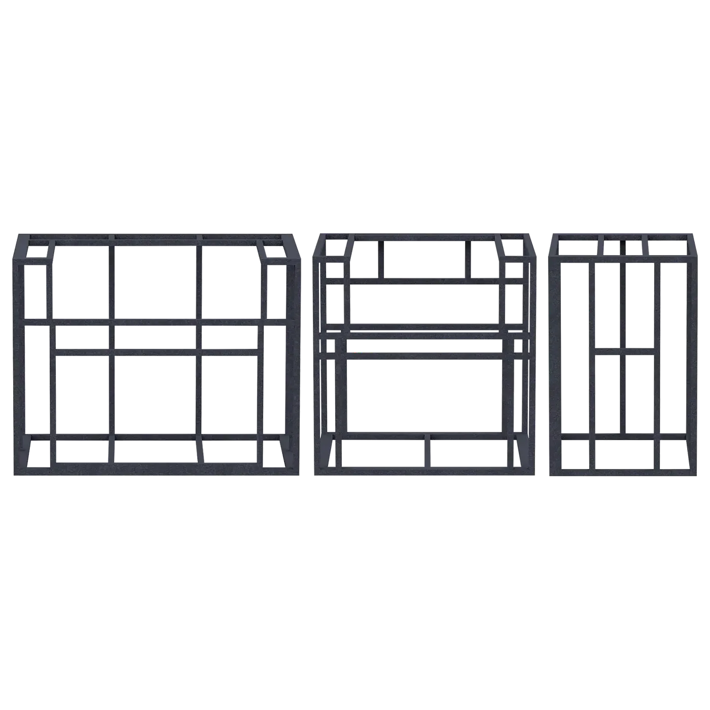 Modular knock-down outdoor kitchen island frame for the Videl USA Signature Collection 3 ready for custom finishing