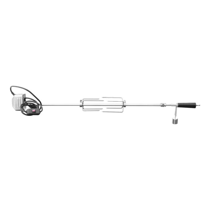 TrueFlame 40-Inch Rotisserie Kit with stainless steel motor, spit rod, fork set and counterbalance – TFRK-40