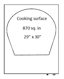 HPC Fire Forno de Pizza oven cooking surface specifications and dimensions